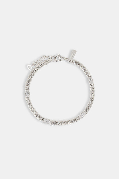 Iced Gemstone Miami Cuban Bracelet - 5mm